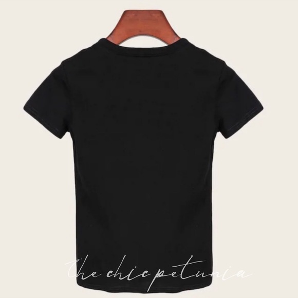 ❤️ PLUS LOVE tee black letter print tee - Picture 3 of 5